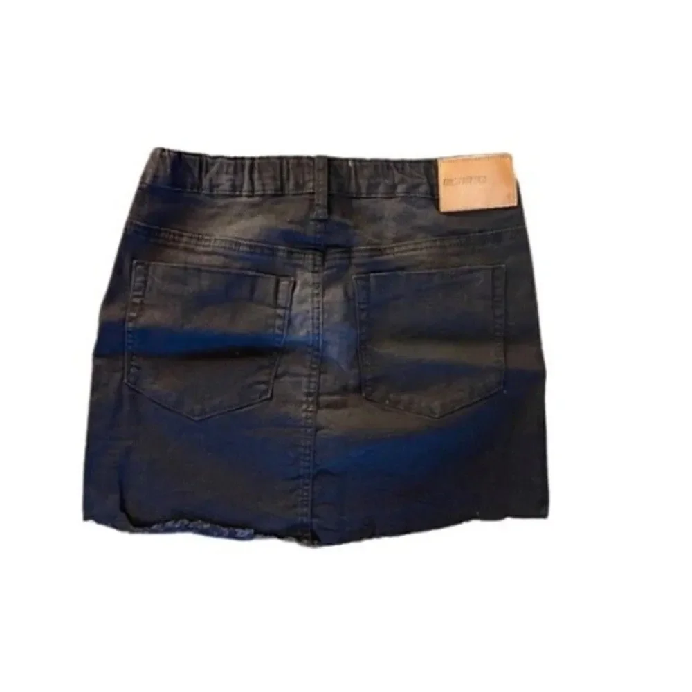 One Teaspoon Black Punk Jean Mini Skirt Size‎ 6-7